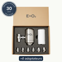 Purificateur d'eau E=O2 en acier inoxydable avec filtre et 6 adaptateurs