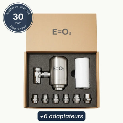 Purificateur d'eau E=O2 en acier inoxydable avec filtre et 6 adaptateurs